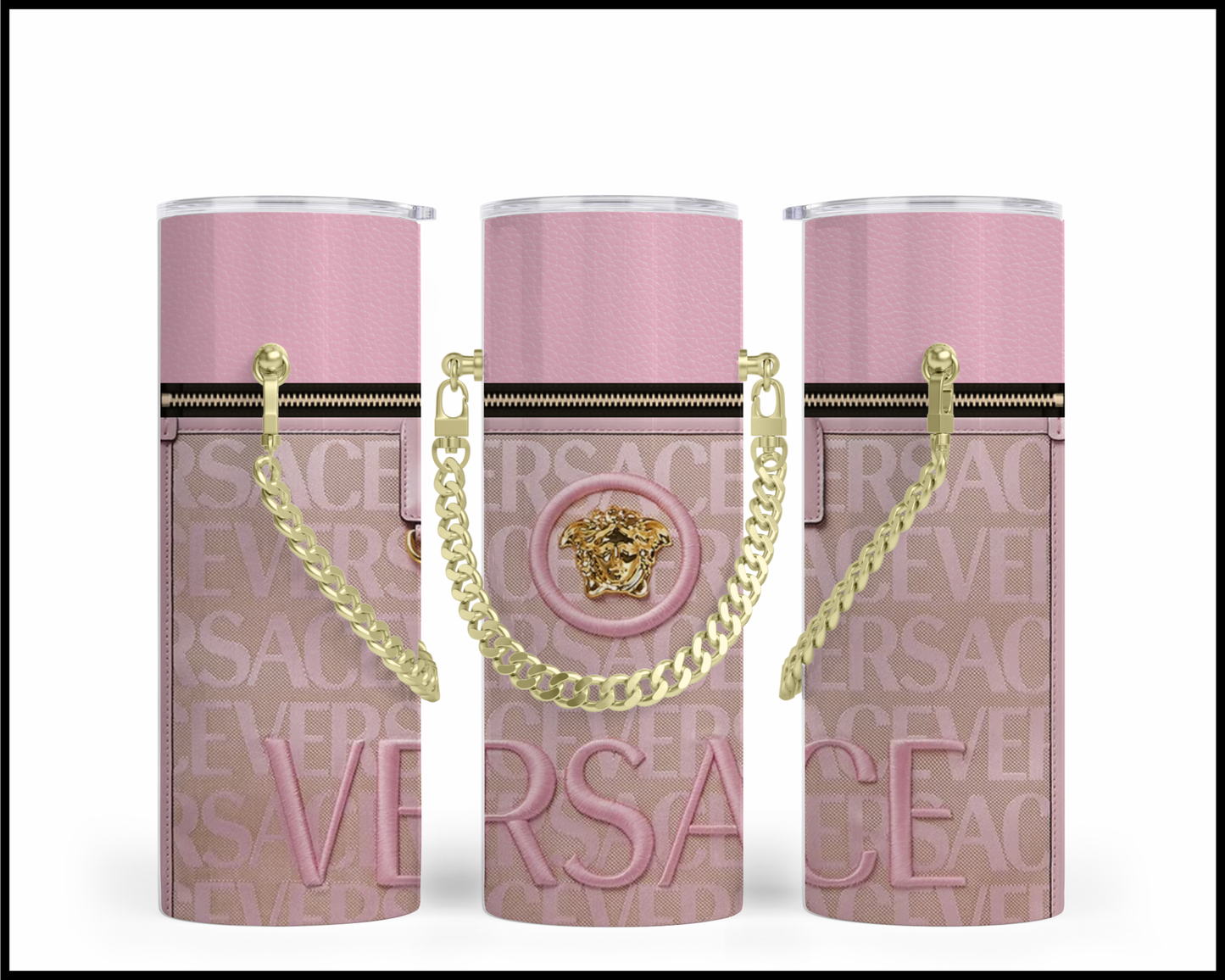 Designer Handbag Inspired Chain Tumbler (001)