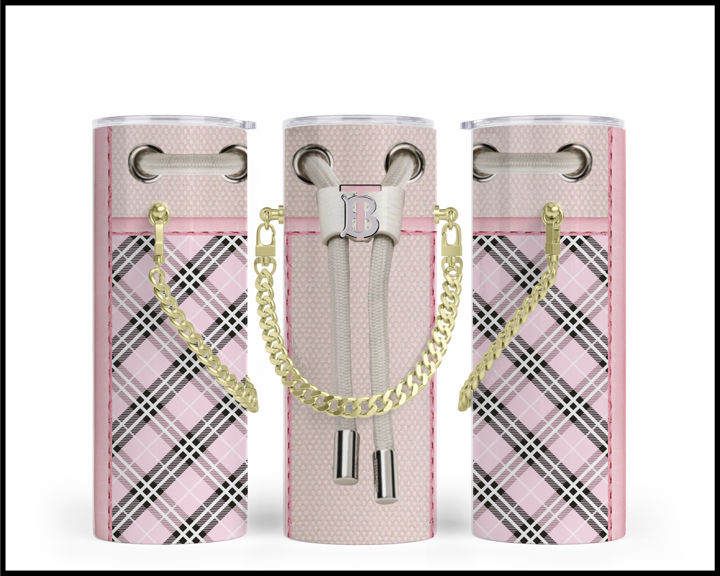 Designer Handbag Inspired Chain Tumbler (010)