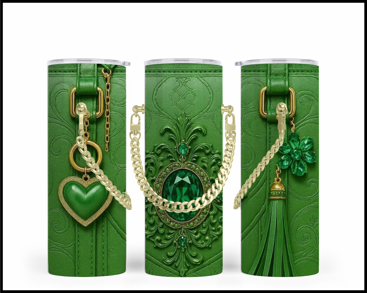 Designer Handbag Inspired Chain Tumbler (017)