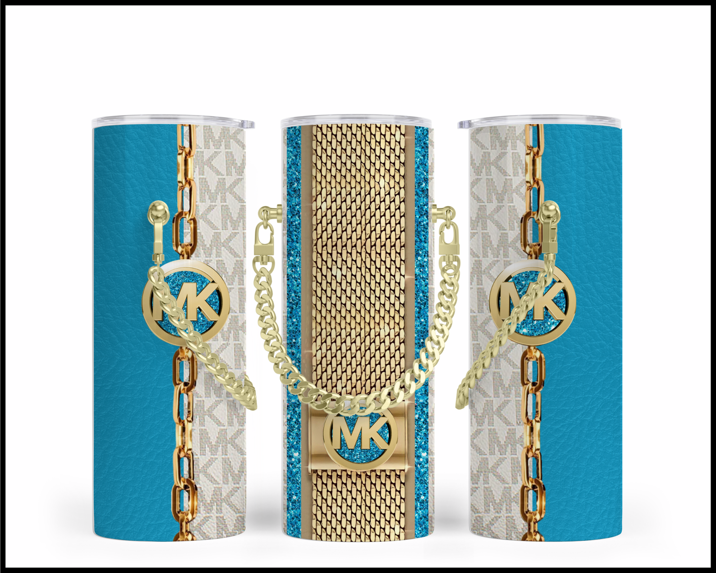 Designer Handbag Inspired Chain Tumbler (007)