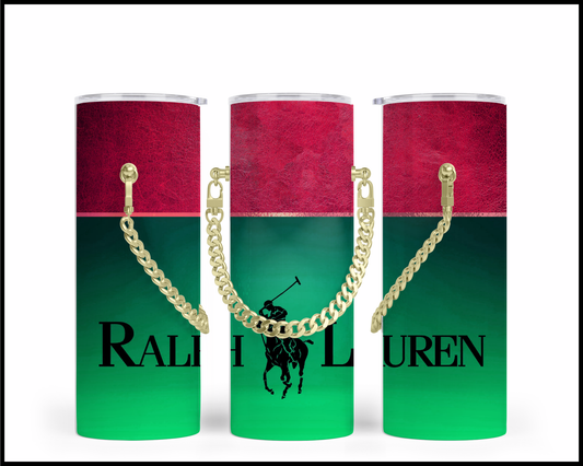 Designer Handbag Inspired Chain Tumbler (005)