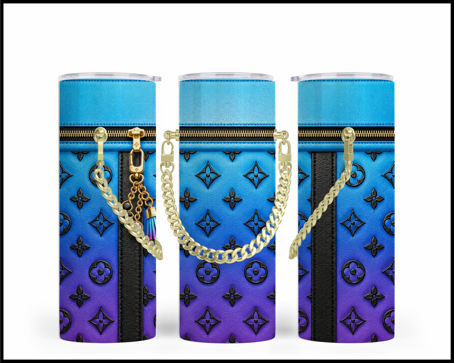 Designer Handbag Inspired Chain Tumbler (074)