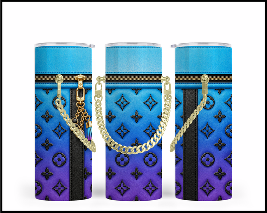 Designer Handbag Inspired Chain Tumbler (074)