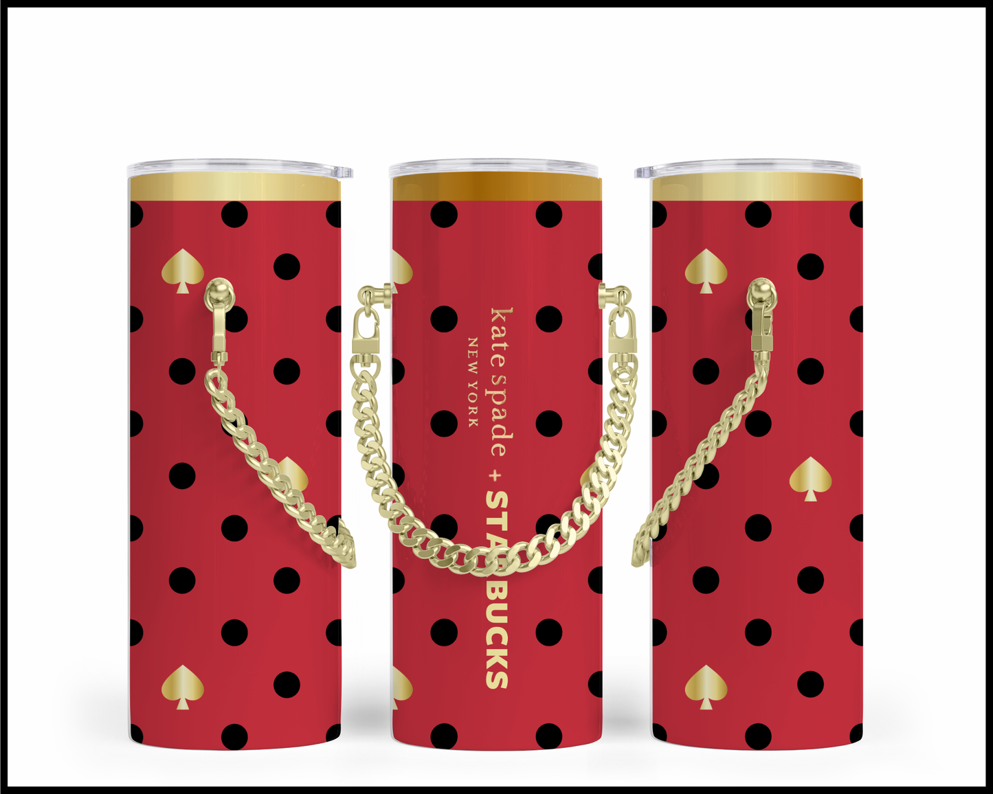 Designer Handbag Inspired Chain Tumbler (002)