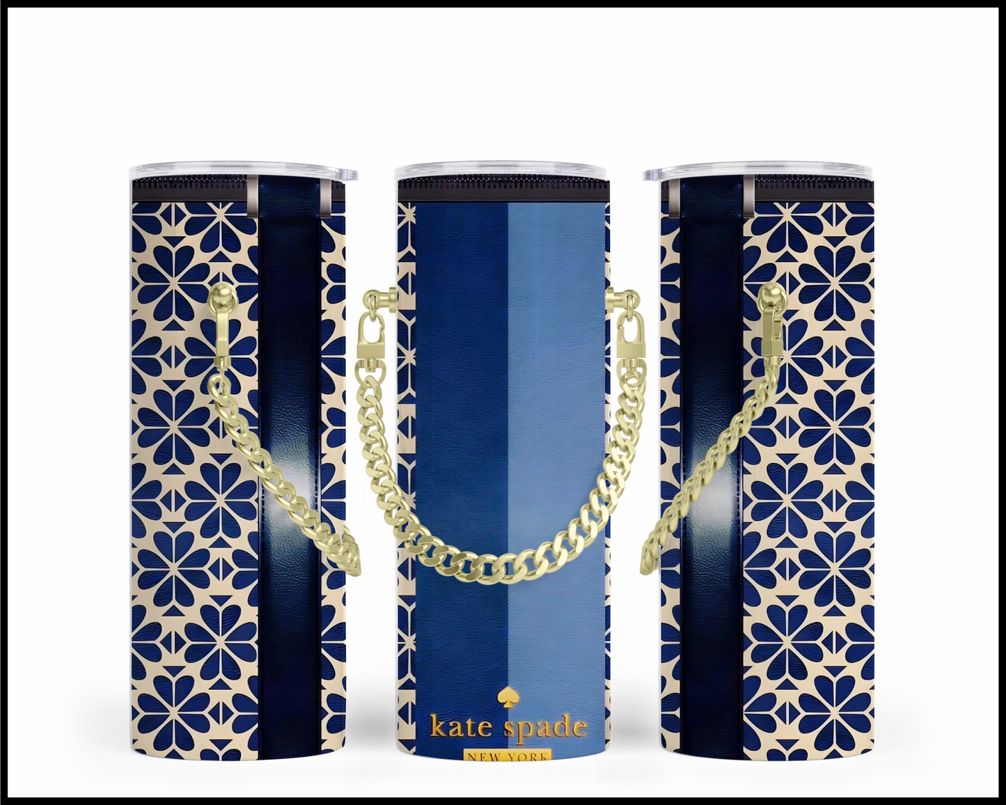 Designer Handbag Inspired Chain Tumbler (019)