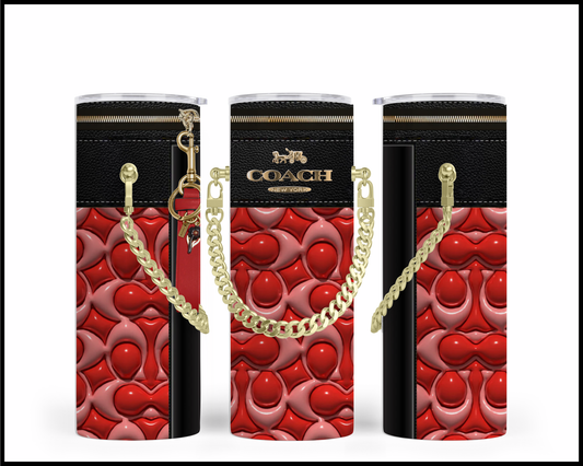 Designer Handbag Inspired Chain Tumbler (102)