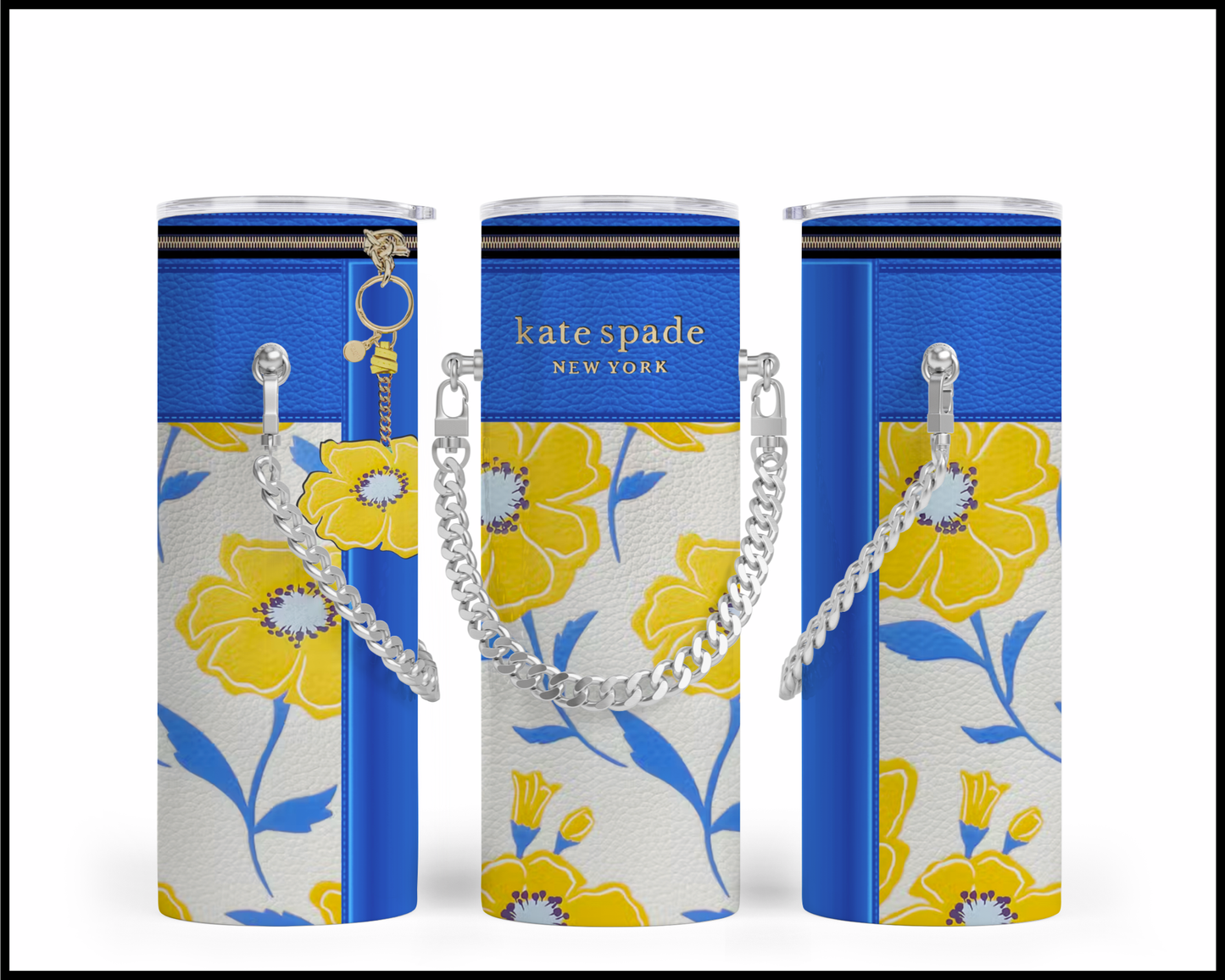 Designer Handbag Inspired Chain Tumbler (012)