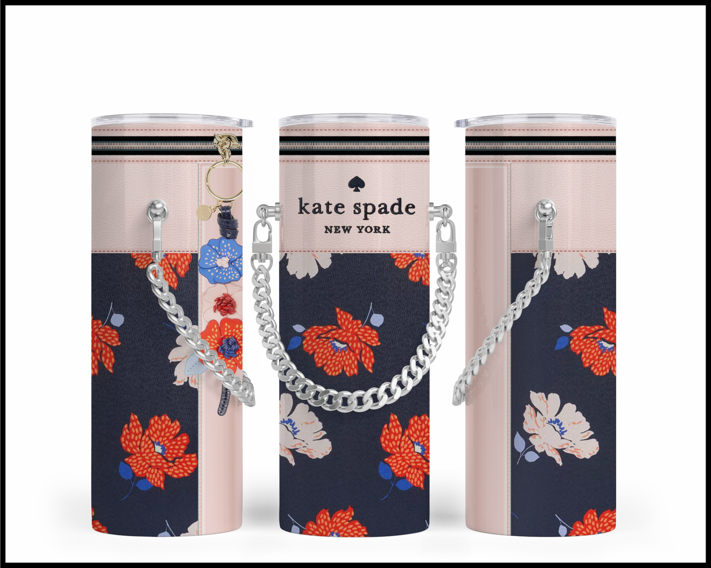 Designer Handbag Inspired Chain Tumbler (013)