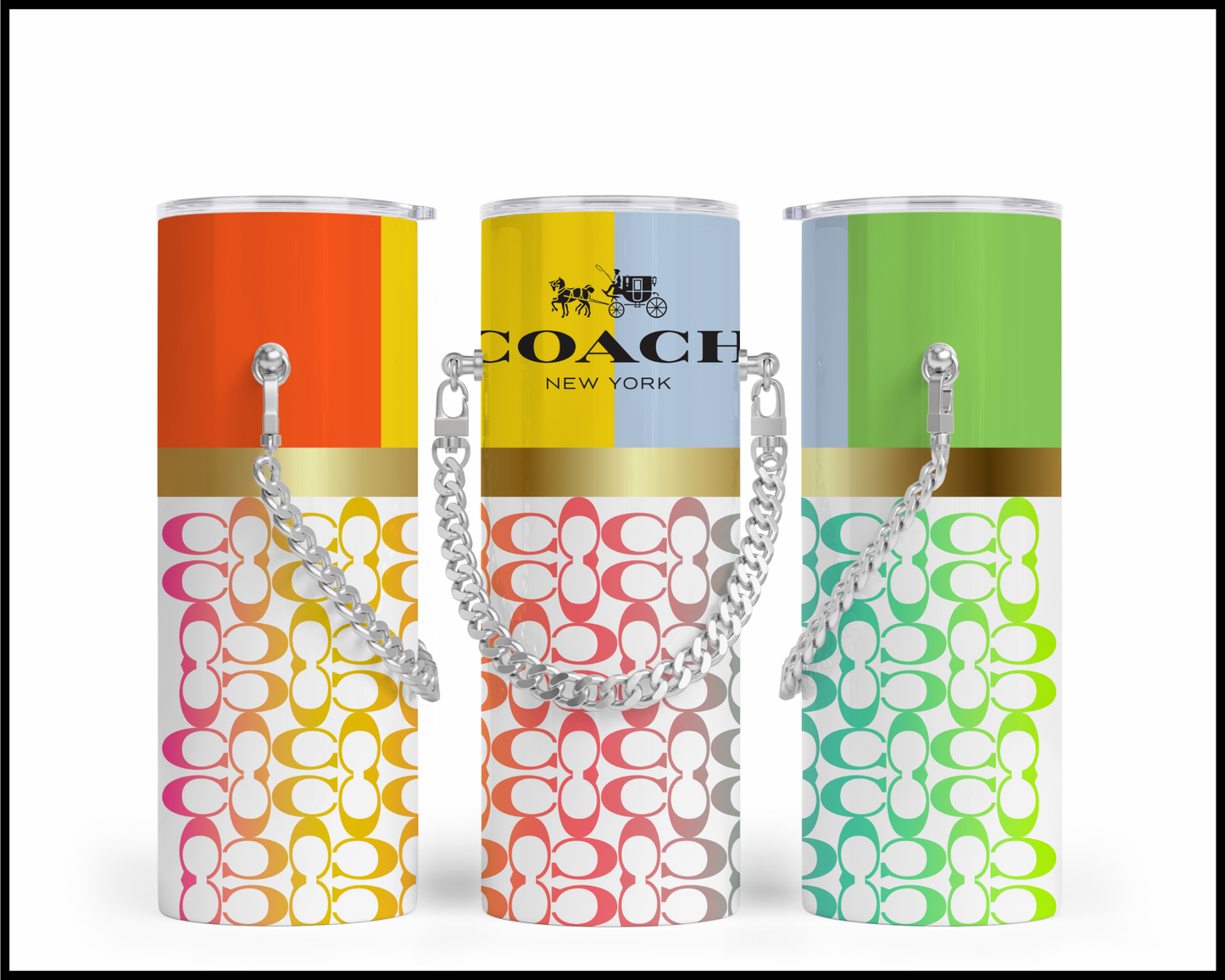 Designer Handbag Inspired Chain Tumbler (261)