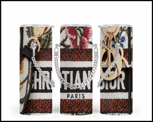 Designer Handbag Inspired Chain Tumbler (023)