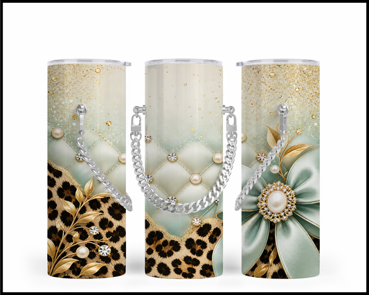 Designer Handbag Inspired Chain Tumbler (3942)