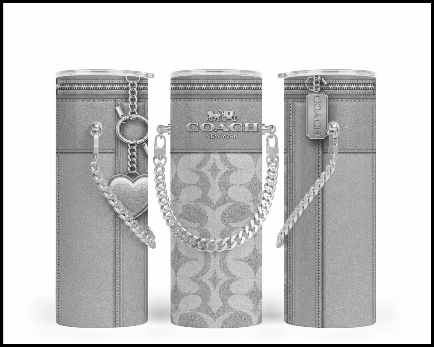 Designer Handbag Inspired Chain Tumbler (356)