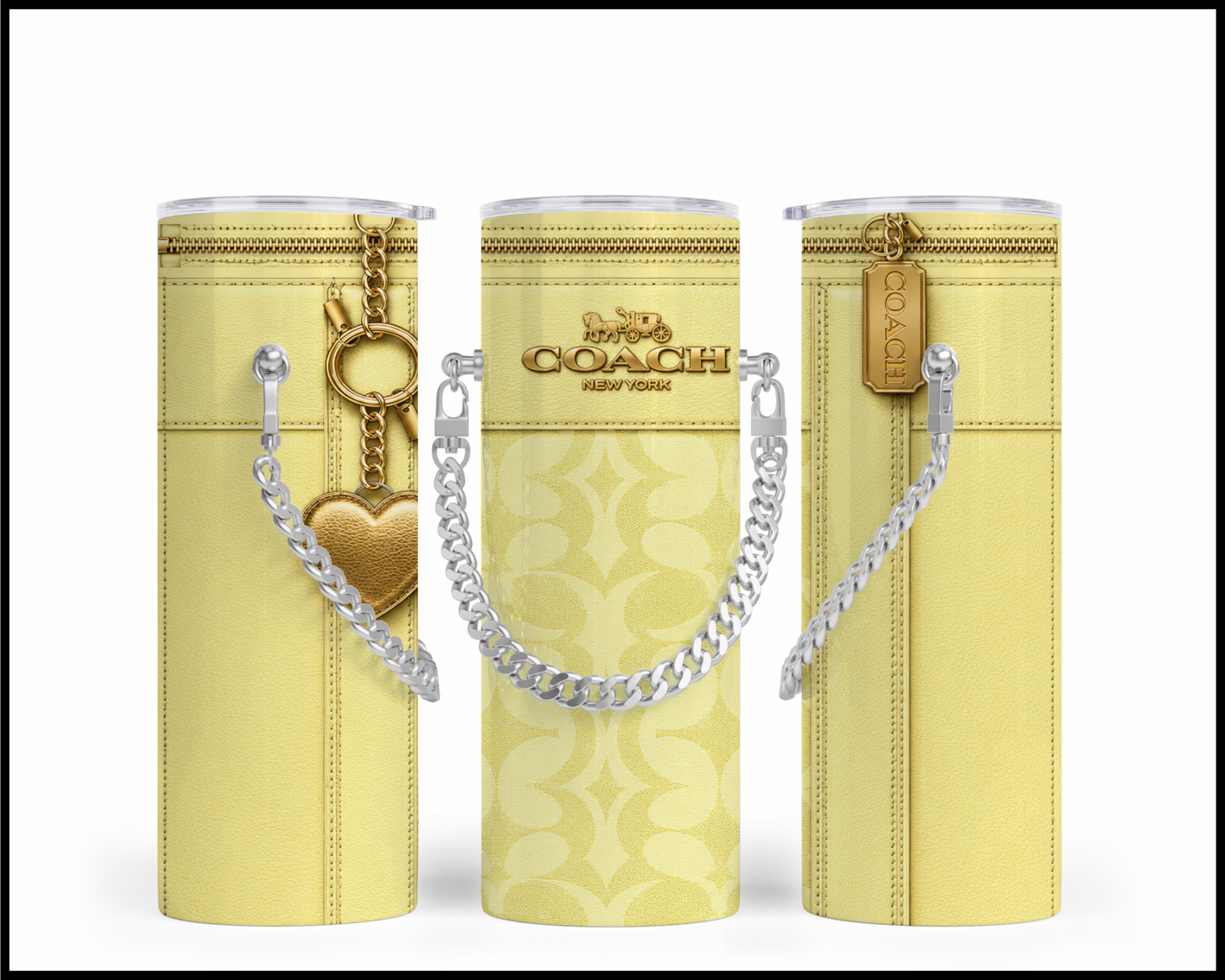 Designer Handbag Inspired Chain Tumbler (356)