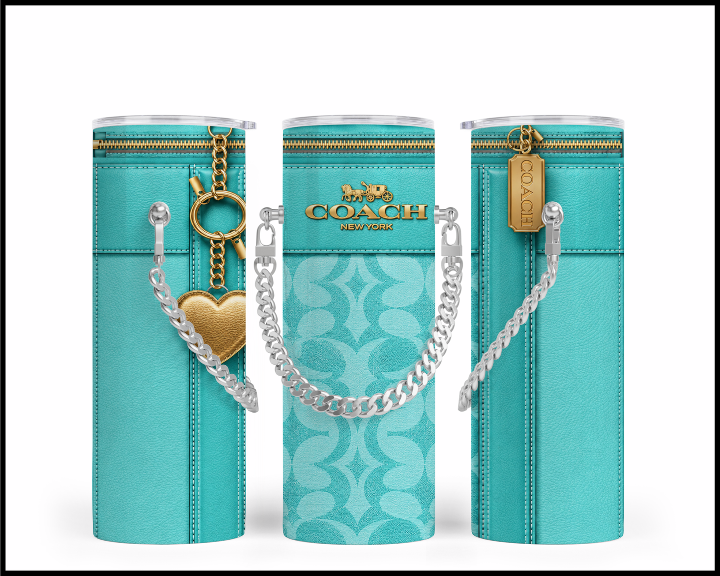 Designer Handbag Inspired Chain Tumbler (356)