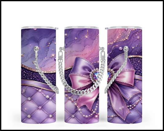 Designer Handbag Inspired Chain Tumbler (3941)