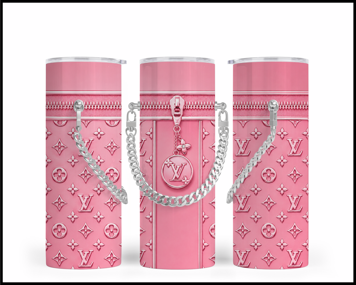 Designer Handbag Inspired Chain Tumbler (077)