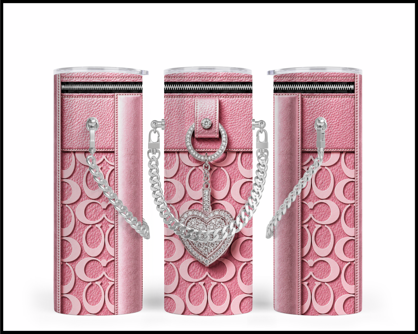 Designer Handbag Inspired Chain Tumbler (311)