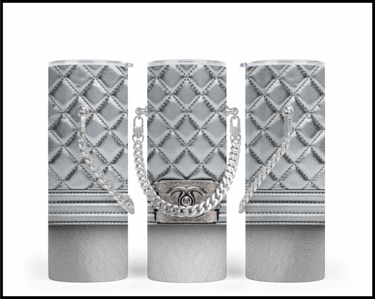 Designer Handbag Inspired Chain Tumbler (007)