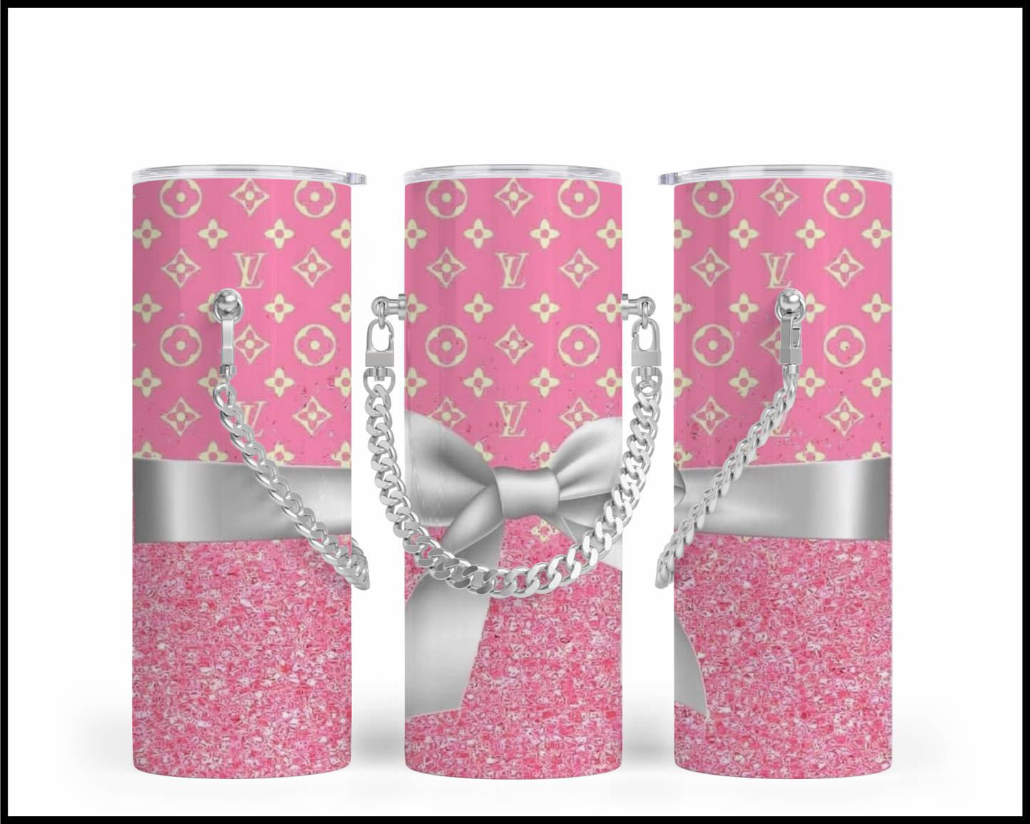 Designer Handbag Inspired Chain Tumbler (071)