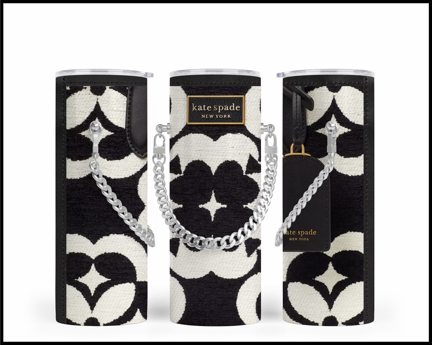 Designer Handbag Inspired Chain Tumbler (008)