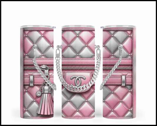 Designer Handbag Inspired Chain Tumbler (037)