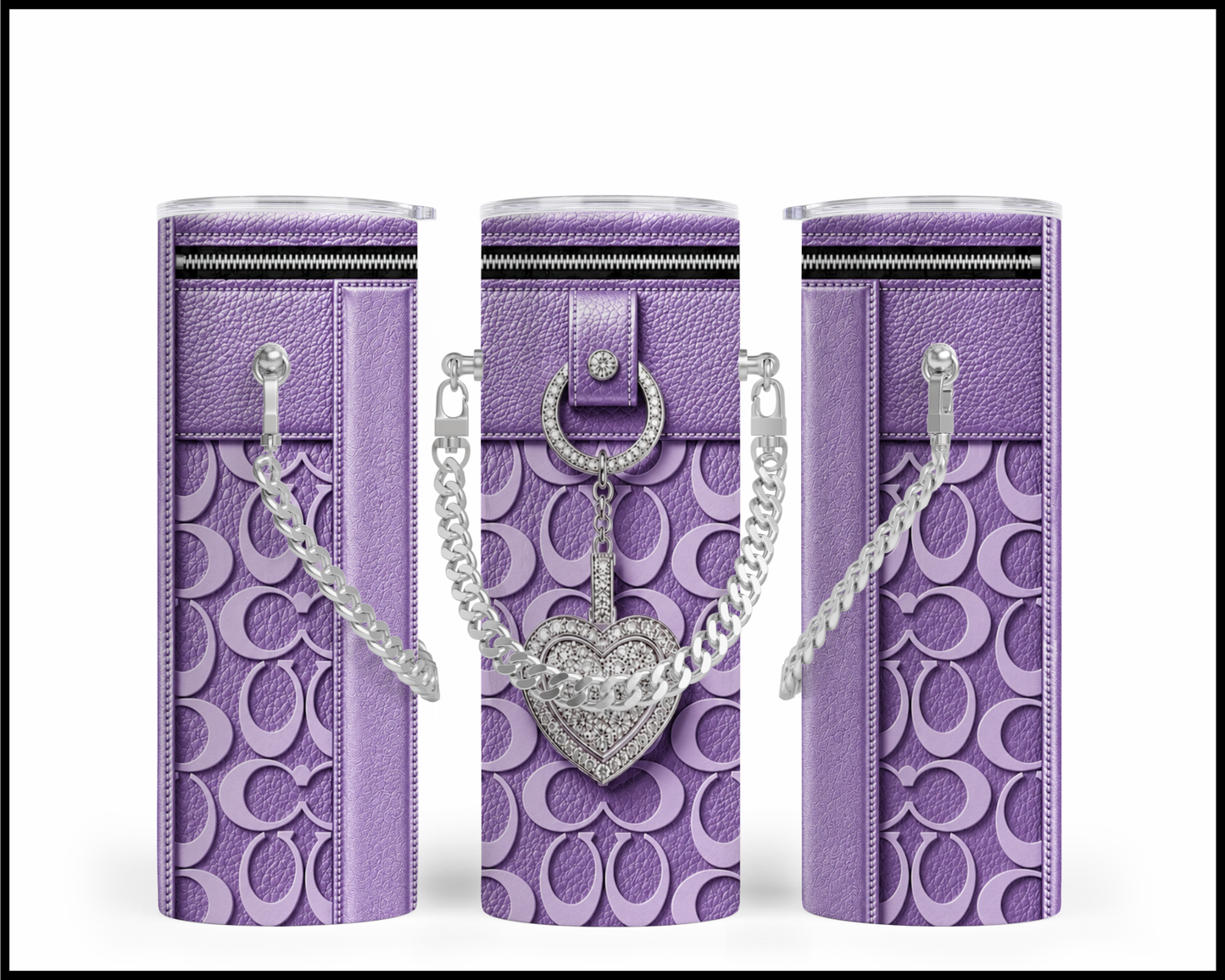 Designer Handbag Inspired Chain Tumbler (311)
