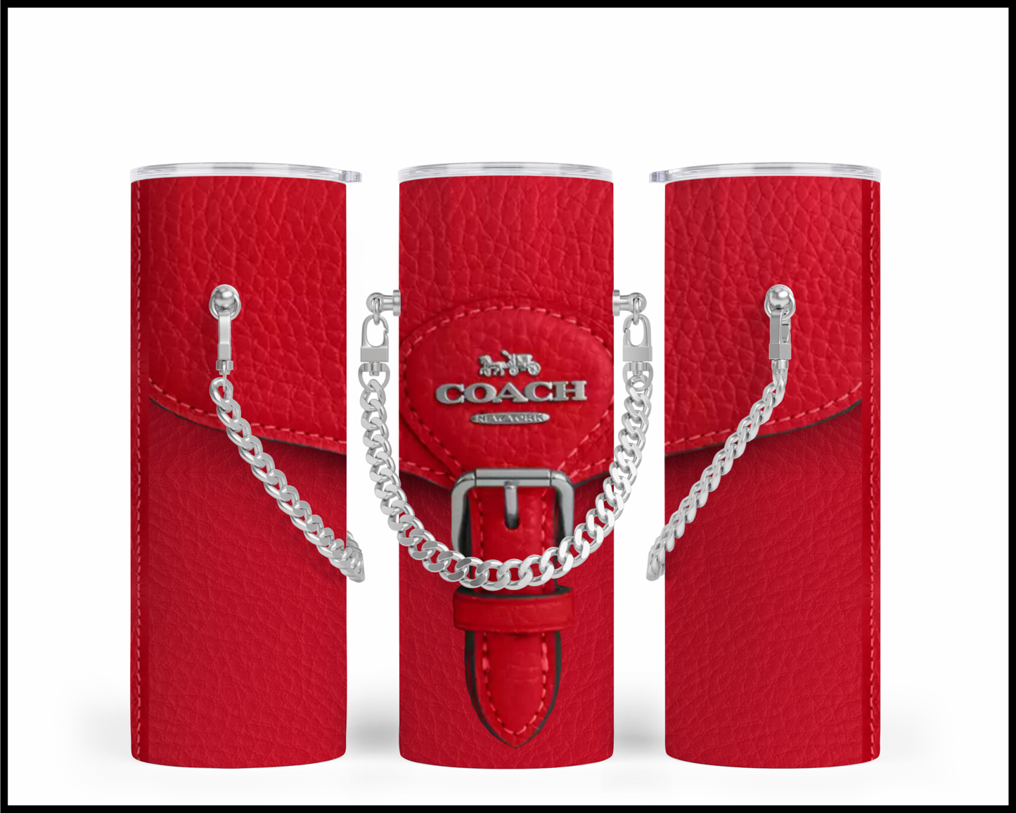 Designer Handbag Inspired Chain Tumbler (010)