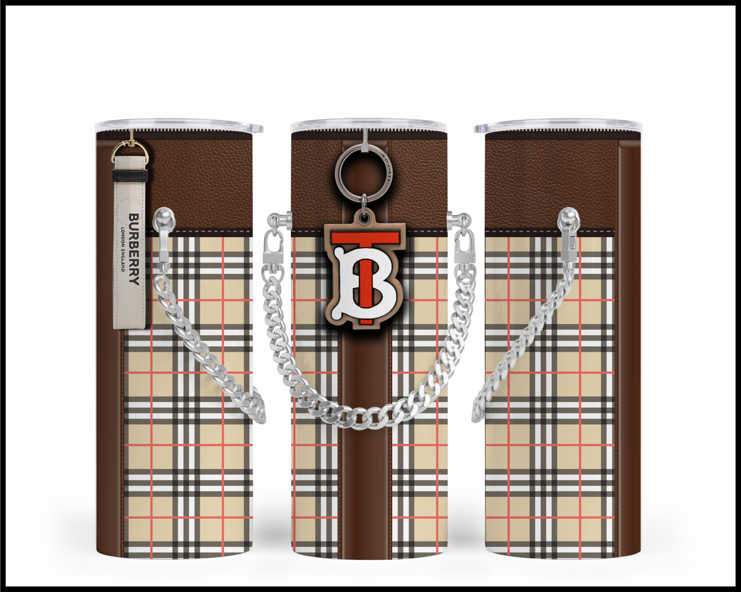 Designer Handbag Inspired Chain Tumbler (002)