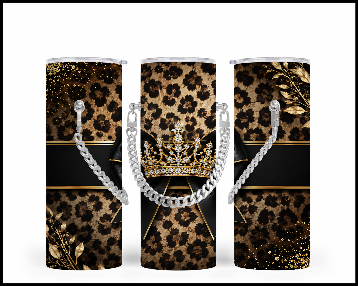 Designer Handbag Inspired Chain Tumbler (3944)
