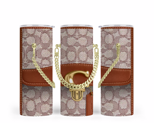 Coach Handbag Inspired Chain Tumbler (001)