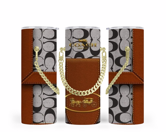 Coach Handbag Inspired Chain Tumbler (004)