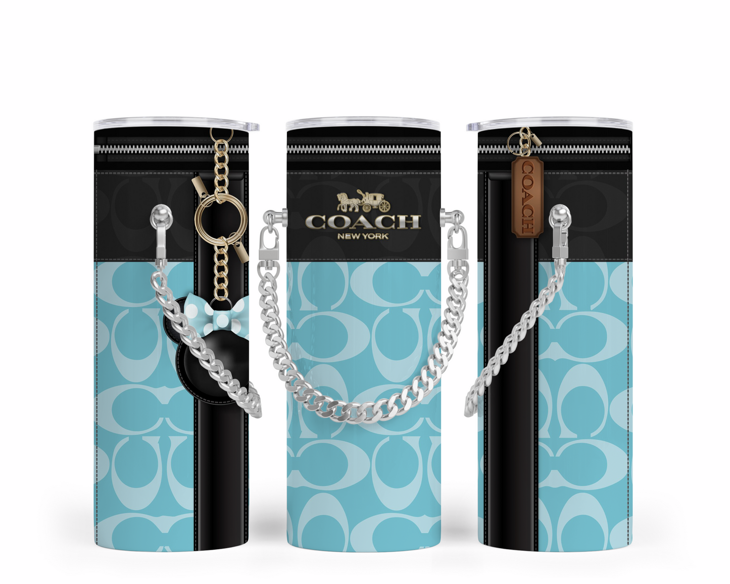 Coach Handbag Inspired Chain Tumbler (007)