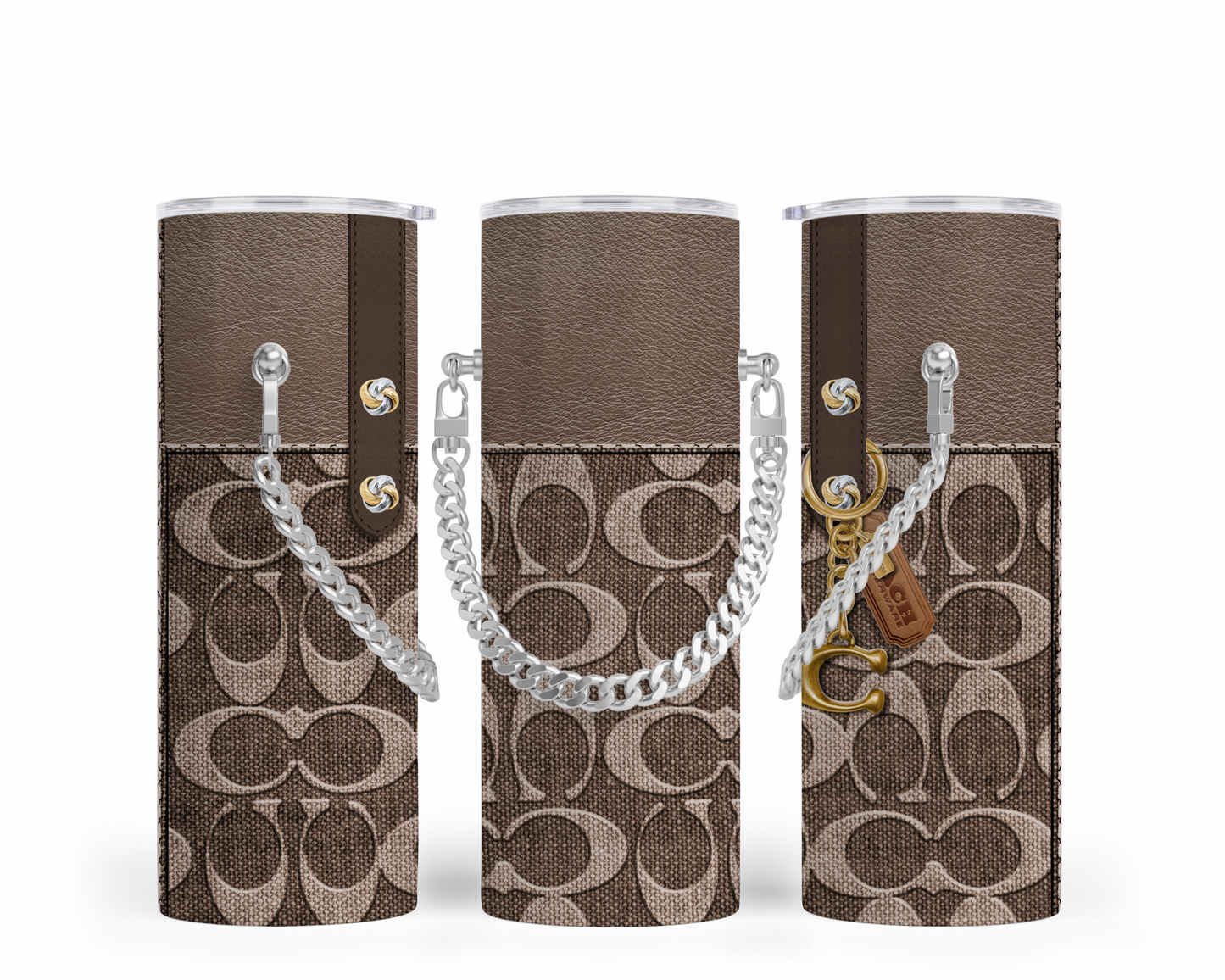 Coach Handbag Inspired Chain Tumbler (016)