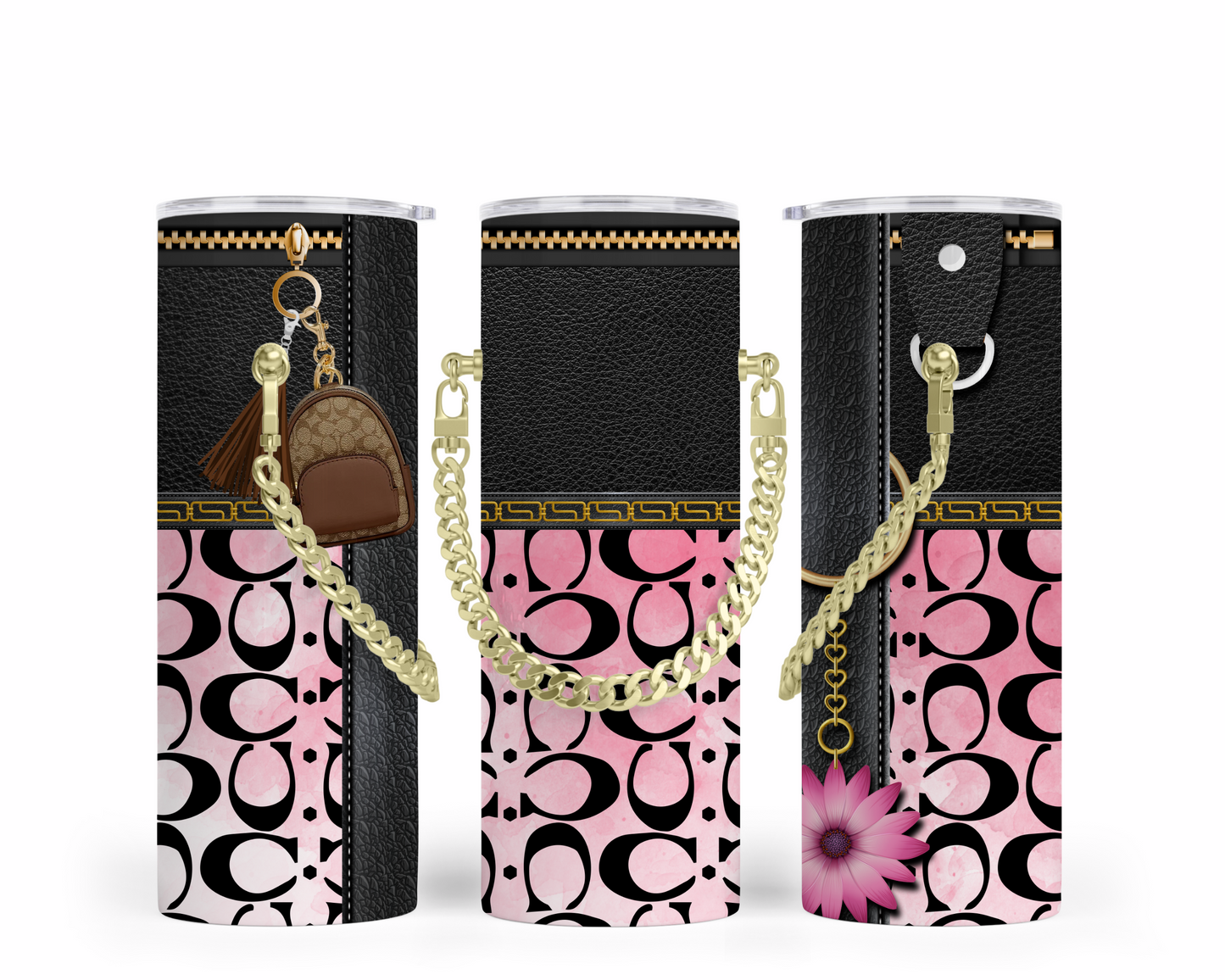 Coach Handbag Inspired Chain Tumbler (021)