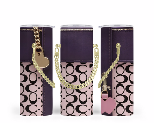 Coach Handbag Inspired Chain Tumbler (023)