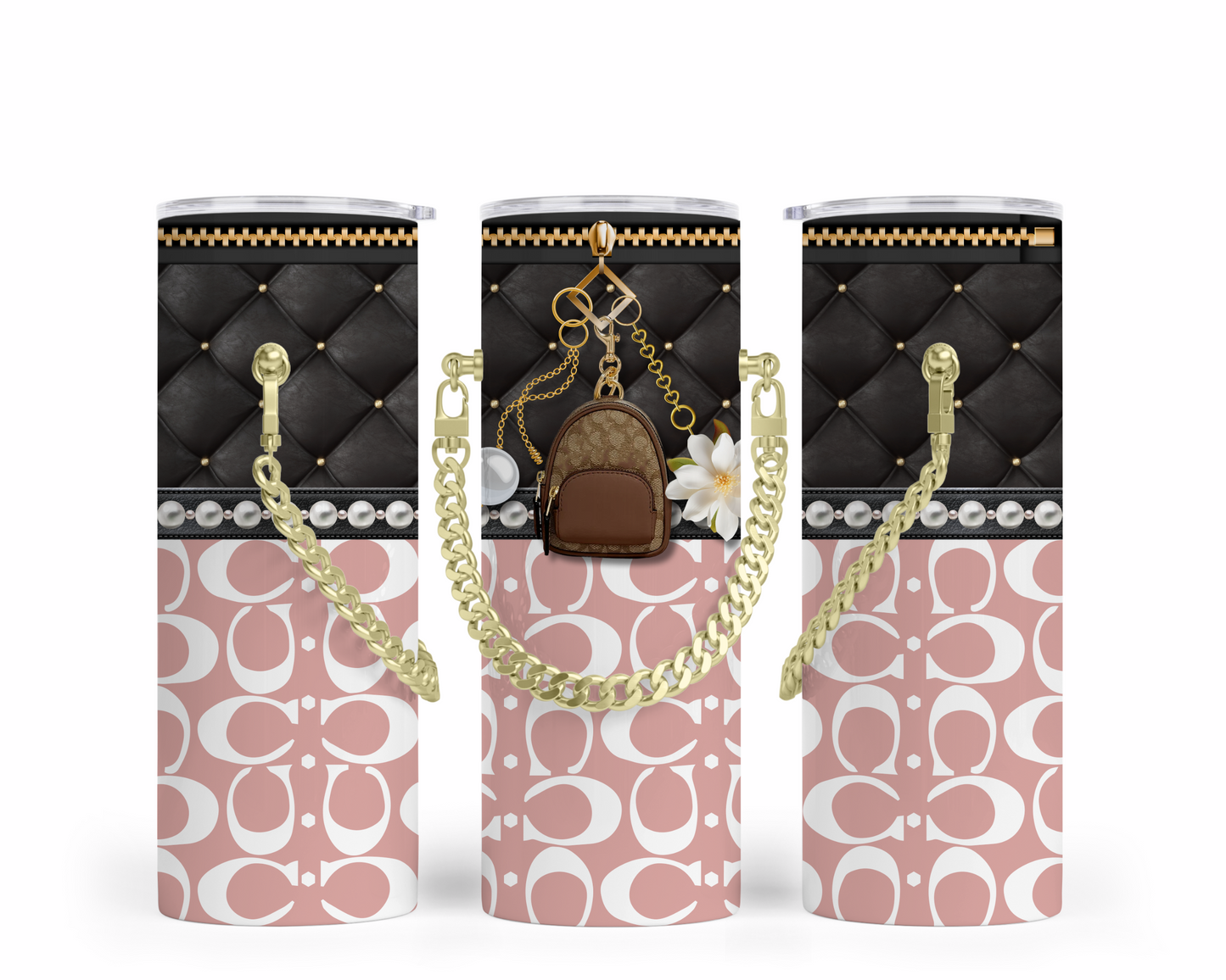 Coach Handbag Inspired Chain Tumbler (024)