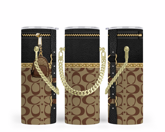 Coach Handbag Inspired Chain Tumbler (027)