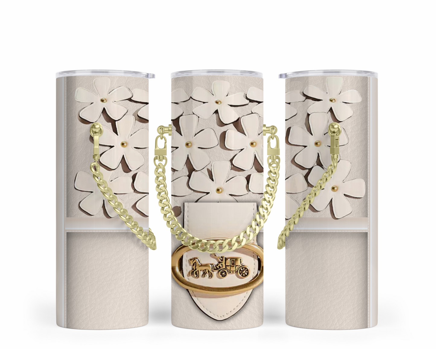 Coach Handbag Inspired Chain Tumbler (045)