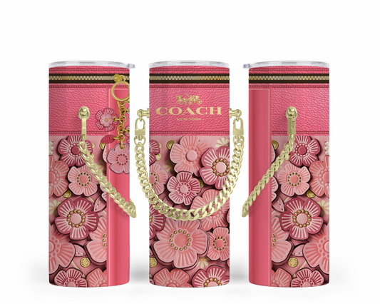 Coach Handbag Inspired Chain Tumbler (049)