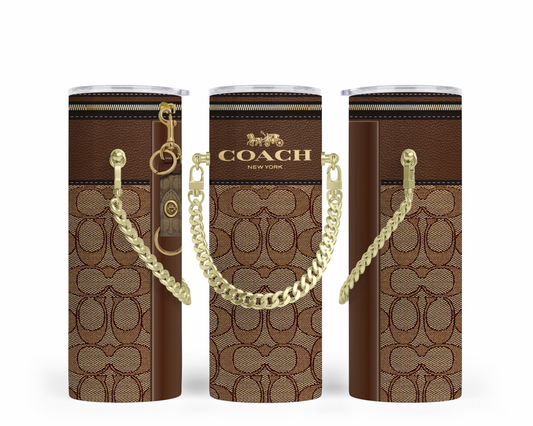 Coach Handbag Inspired Chain Tumbler (051)