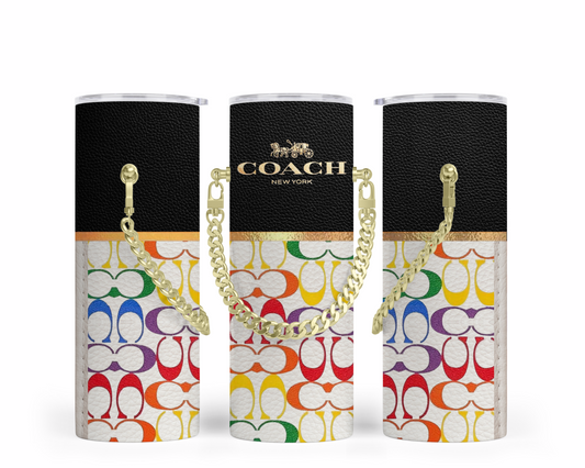 Coach Handbag Inspired Chain Tumbler (053)