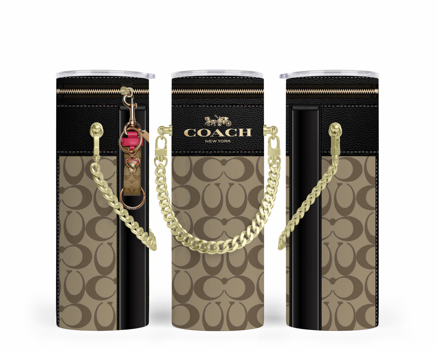 Coach Handbag Inspired Chain Tumbler (057)