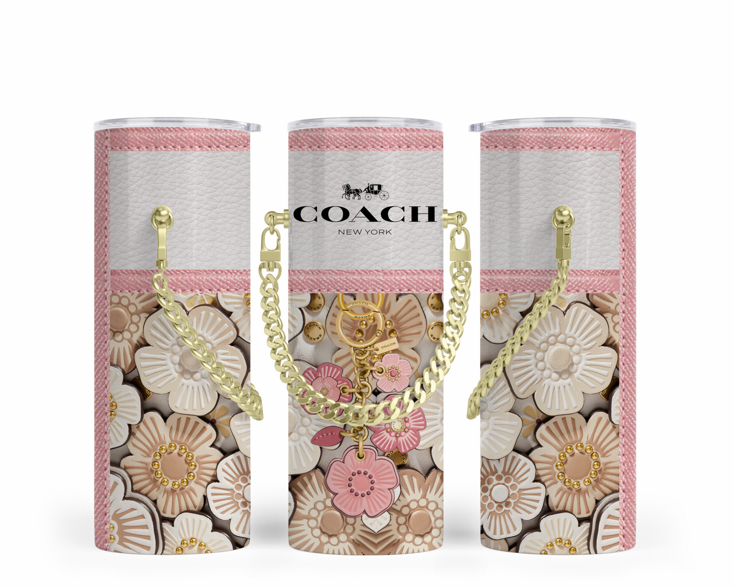 Coach Handbag Inspired Chain Tumbler (059)