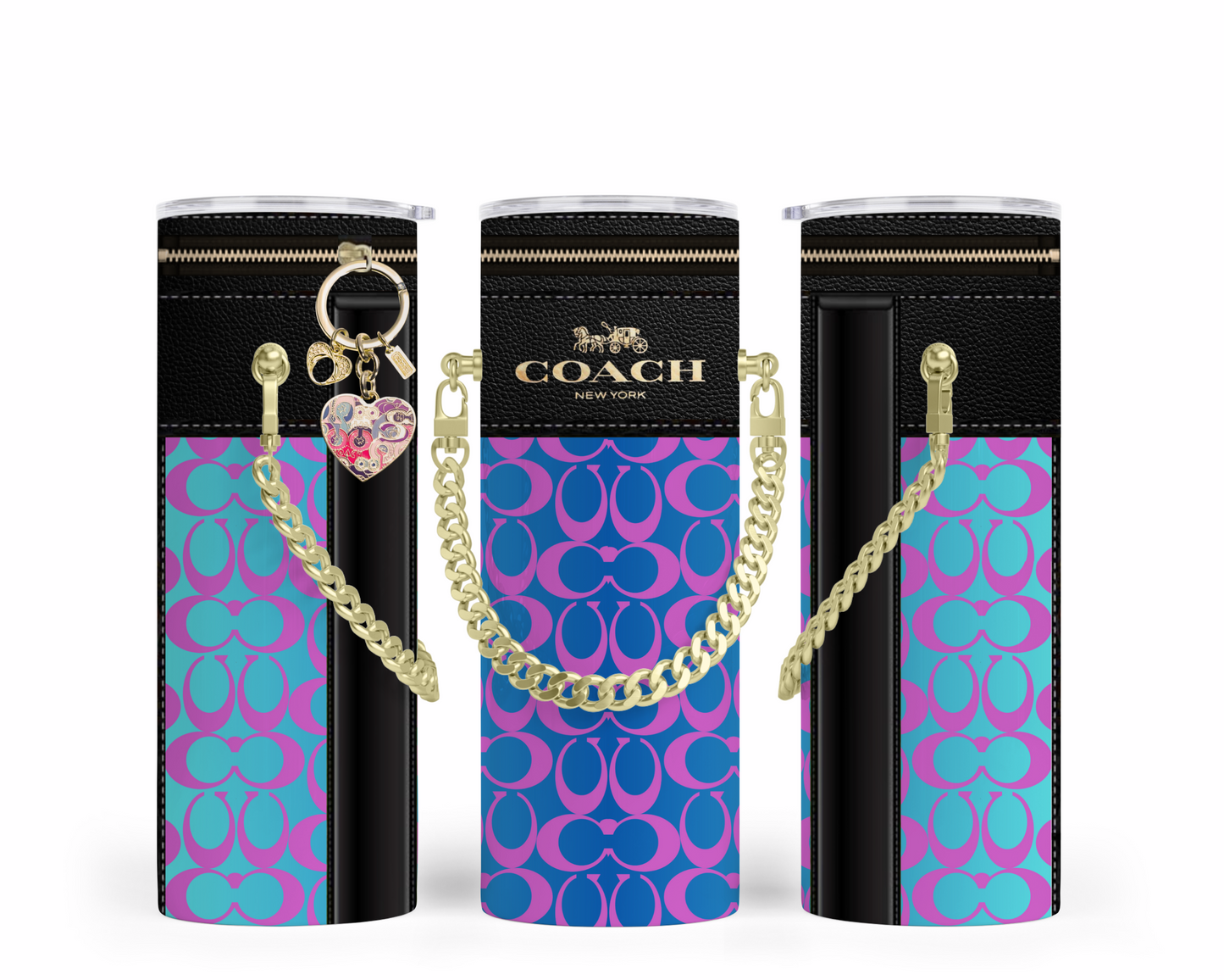 Coach Handbag Inspired Chain Tumbler (061)