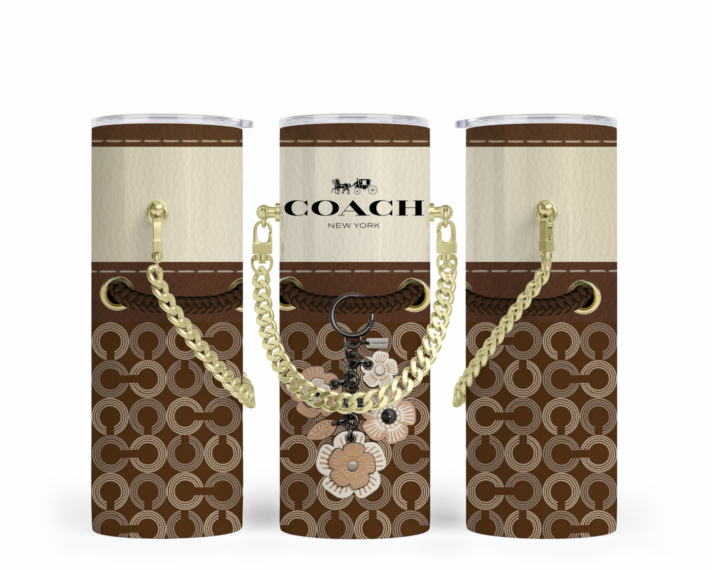 Coach Handbag Inspired Chain Tumbler (063)