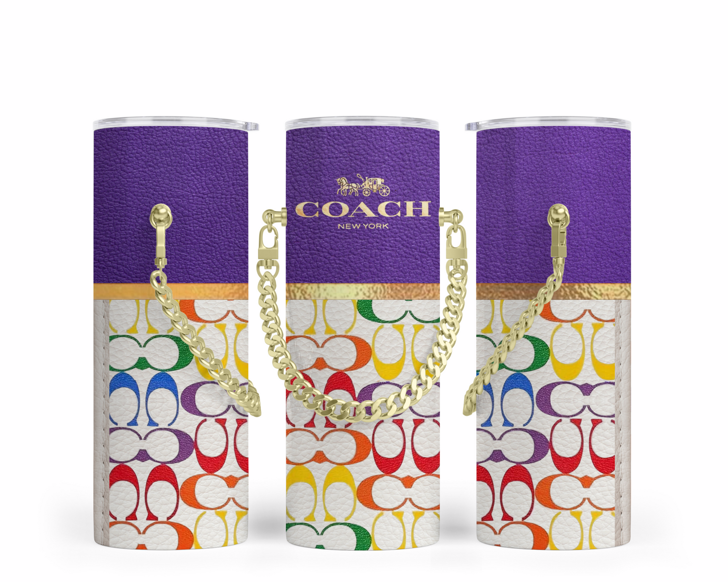 Coach Handbag Inspired Chain Tumbler (069)