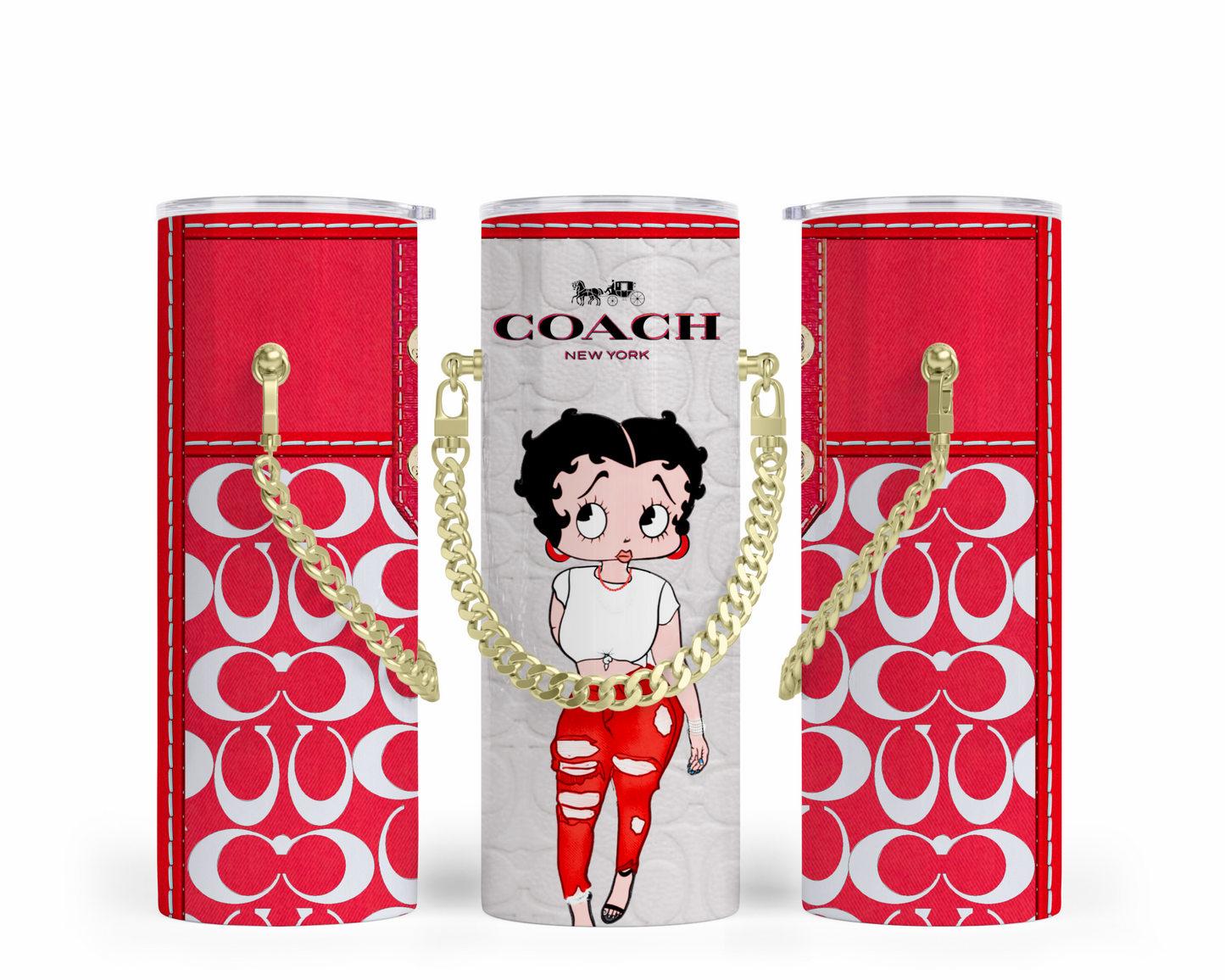 Coach Handbag Inspired Chain Tumbler (075)