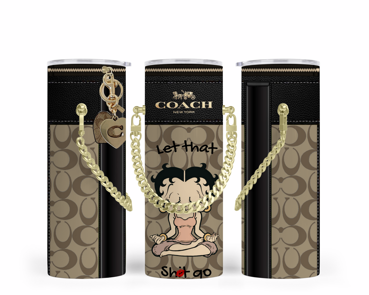 Coach Handbag Inspired Chain Tumbler (076)