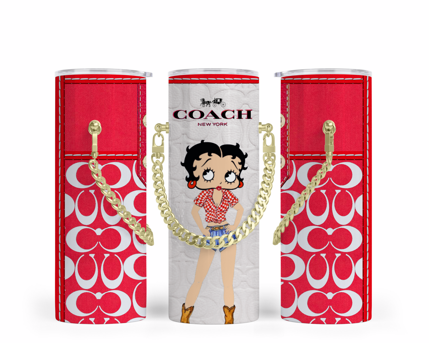 Coach Handbag Inspired Chain Tumbler (079)