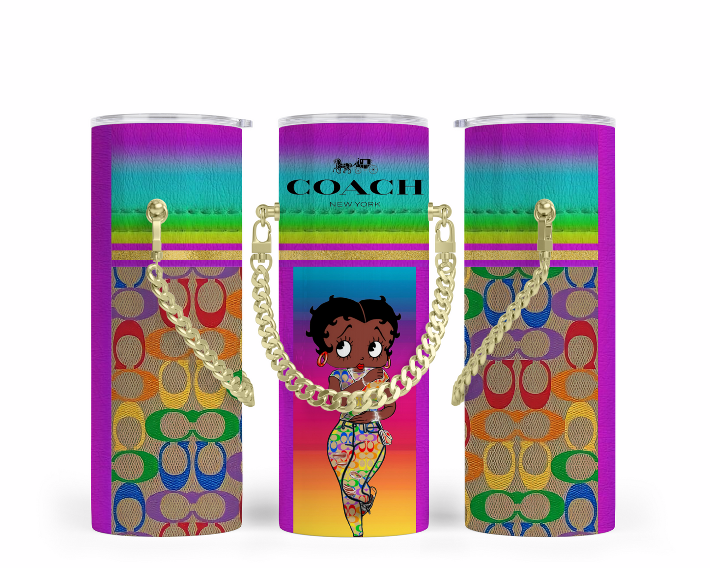 Coach Handbag Inspired Chain Tumbler (080)